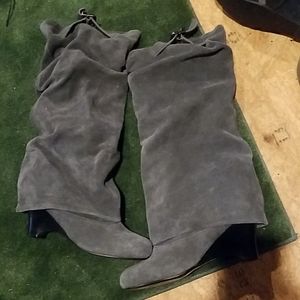 Naughty monkey grey suade boots